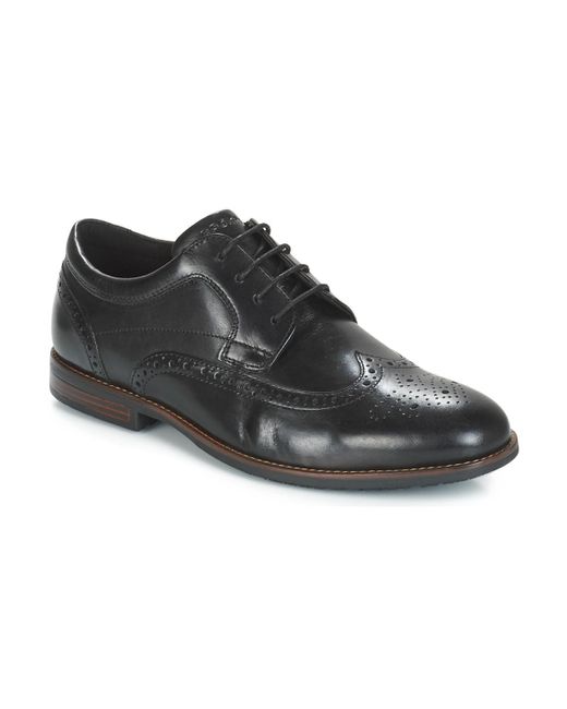 Rockport Dustyn Waterproof Wingtip Brogues in Black for Men  display picture 1