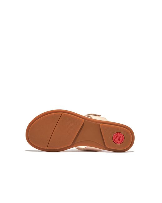 Fitflop Brown Flip Flops / Sandals (shoes) Gracie Adjustable Canvas Toe-post Sandals