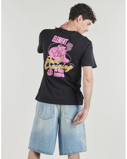 Element Black T Shirt Pool Draining Ss for men