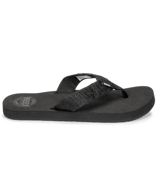 Reef Black Smoothy Flip Flops / Sandals (shoes) for men