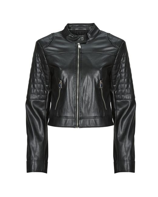 ONLY Black Leather Jacket Onlsaramy