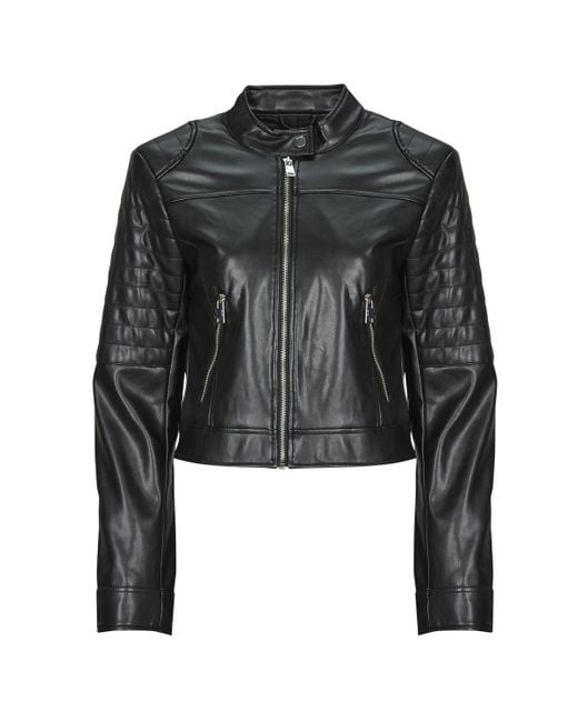 ONLY Black Leather Jacket Onlsaramy
