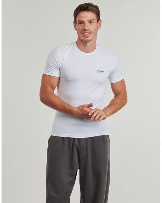 Emporio Armani Blue T Shirt 2-pack Crew Neck T-shirt Af14131 for men