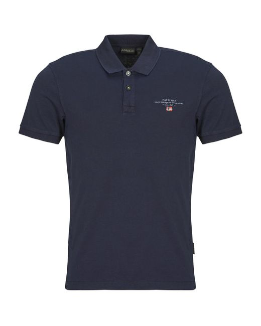 Napapijri Blue Polo Shirt Elbas Jersey for men