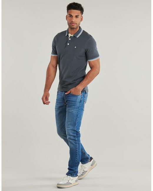 Jack & Jones Blue Polo Shirt Jjepaulos for men