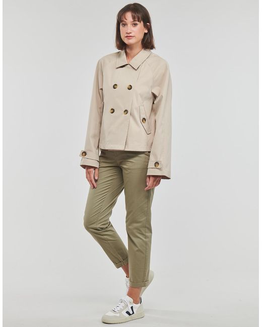 ONLY Natural Trench Coat Onlapril Short Trenchcoat Cc