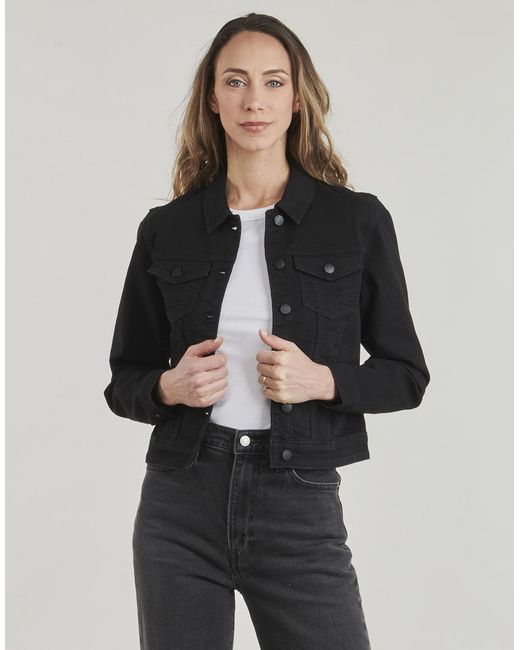 Jdy Black Denim Jacket Moon