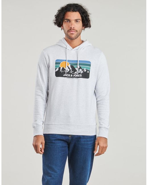 Jack & Jones Blue Hoodies Jjpeak for men