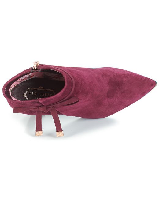 low heel burgundy boots