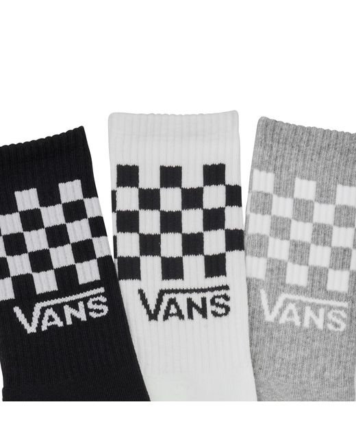 Vans Gray Socks M Classic Check Crew