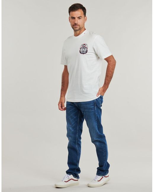 Replay White T Shirt for men
