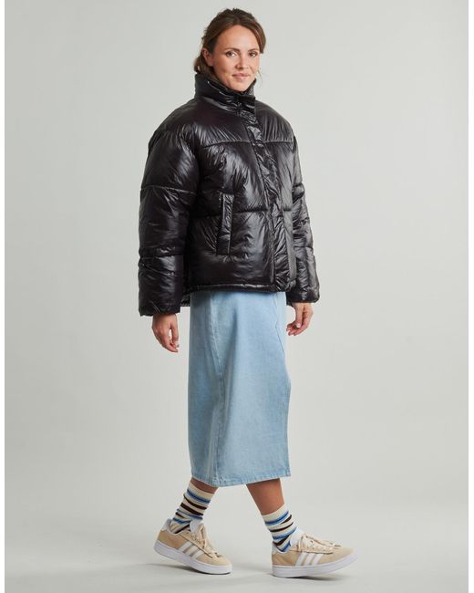 Noisy May Black Duffel Coats Nmallie Shiny