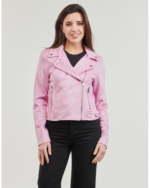 Vero Moda Pink Leather Jacket Vmjose