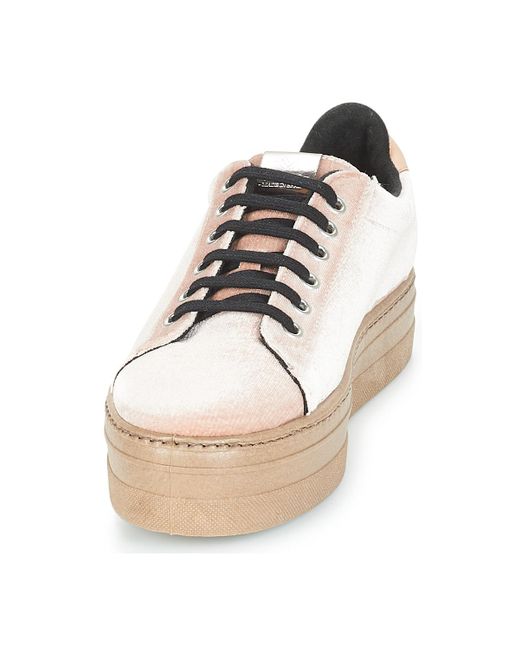 Victoria Pink Deportivo Terciopelo/caram Women's Shoes (trainers) In Beige