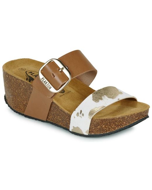 Plakton Brown Mules / Casual Shoes So Rock