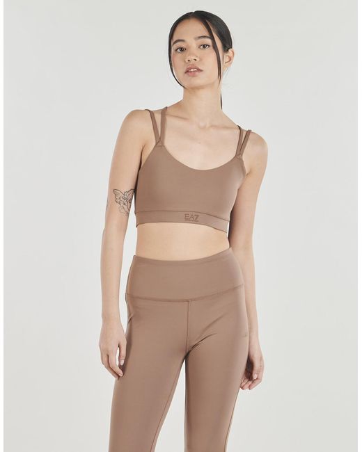 EA7 Brown Sport Bras Fullness Vigor7 Bra