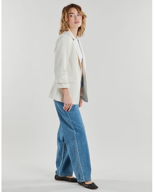 Vero Moda White Jacket Vmsteffi 3/4 Sl