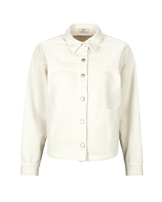 Jdy White Denim Jacket Noma L/s Shacket