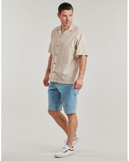 Jack & Jones Natural Short Sleeved Shirt Jprbluvincent for men