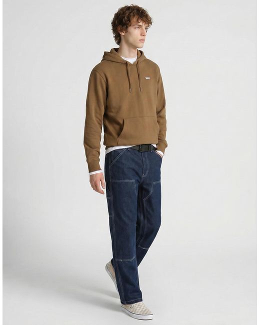 Vans Brown Hoodies Left Chest Pullover for men