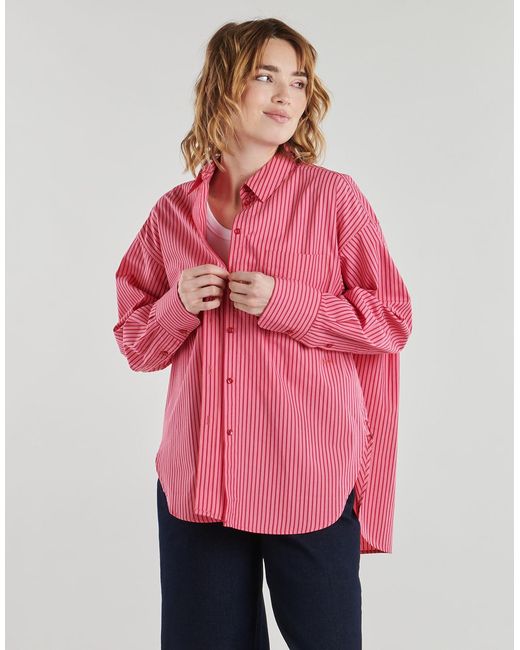 JJXX Pink Shirt Jxjamie Ls Relaxed Poplin