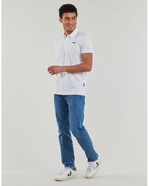 Schott Nyc White Polo Shirt Ps James 3 for men