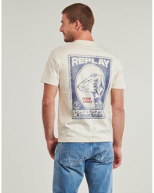 Replay White T Shirt for men