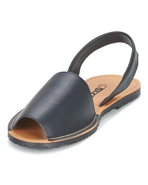 So Size Blue Flat Sandals Loja