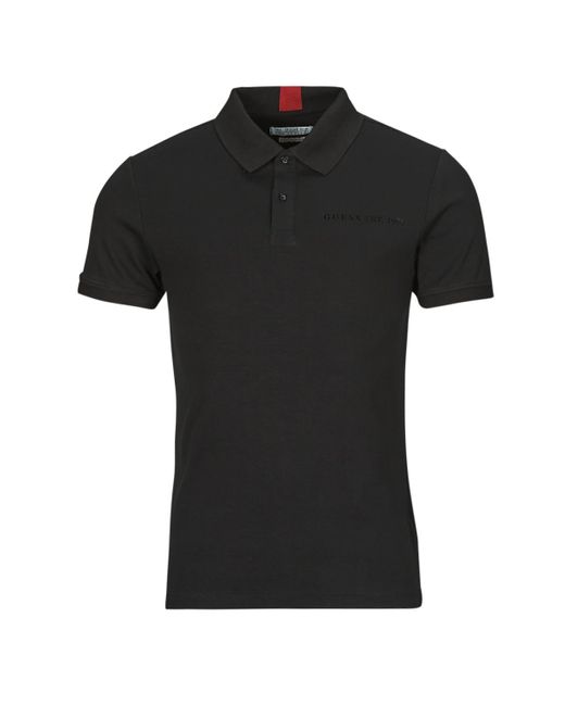 Guess Black Polo Shirt Nolan Ss Polo for men
