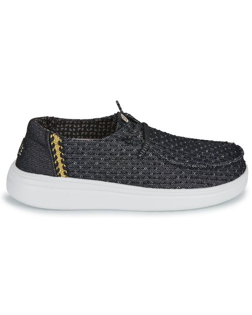 HeyDude Blue Slip-ons (shoes) Wendy Rise Perf Canvas