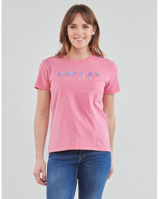 Replay Pink W3318c T Shirt