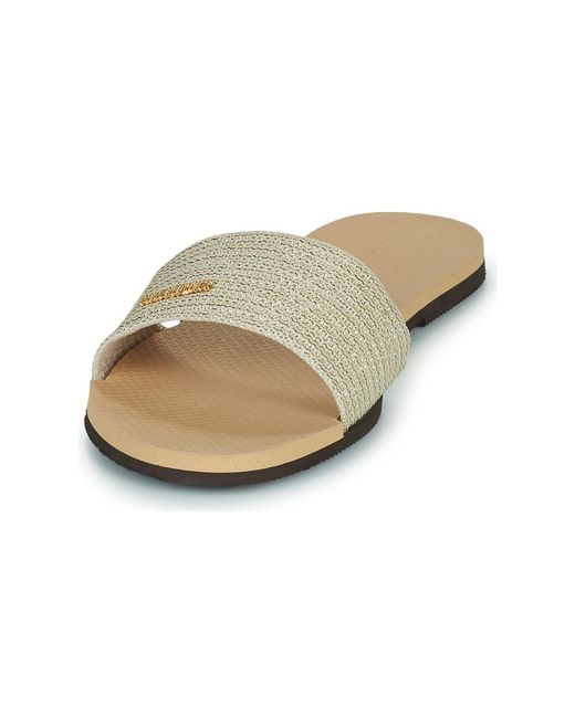 Havaianas Natural You Malta Metallic Mules / Casual Shoes