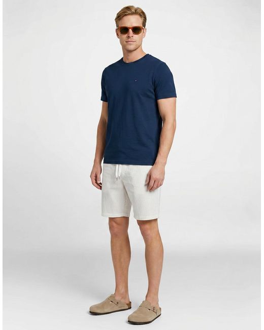 Tommy Hilfiger Blue T Shirt Ess Seasonal Reg Fit Solid Tee for men
