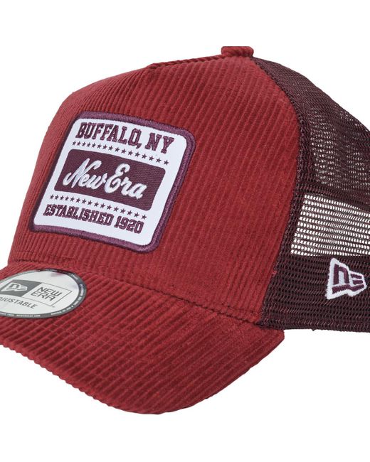 KTZ Red Cap New Era Cord Patch Trucker