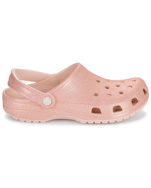 CROCSTM Pink Clogs (shoes) Classic Glitter Clog