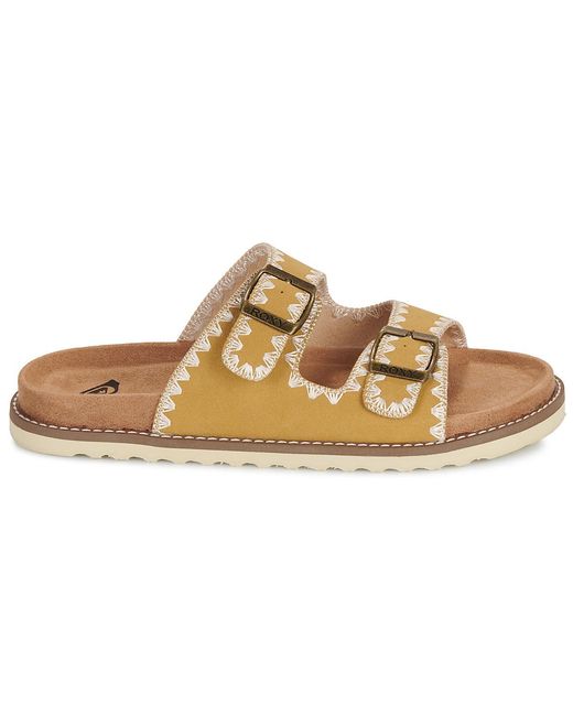 Roxy Brown Flat Sandals Hyndira