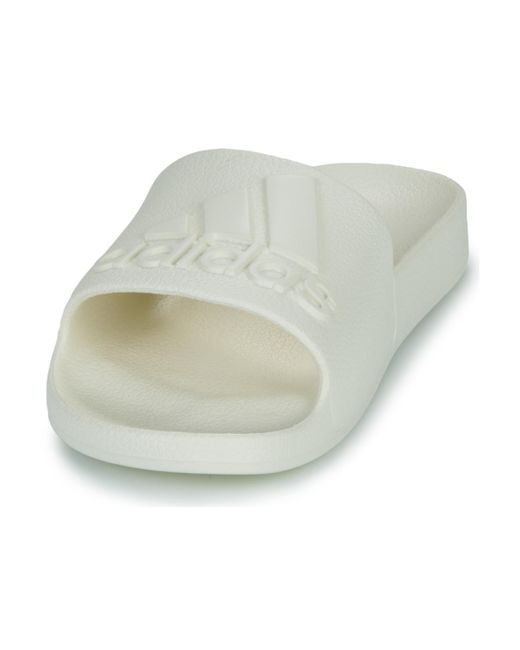 Adidas White Tap-dancing Adilette Aqua