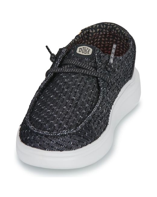 HeyDude Blue Slip-ons (shoes) Wendy Rise Perf Canvas