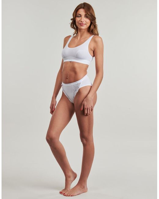 Sloggi White Sports Bras Double Comfort T Top