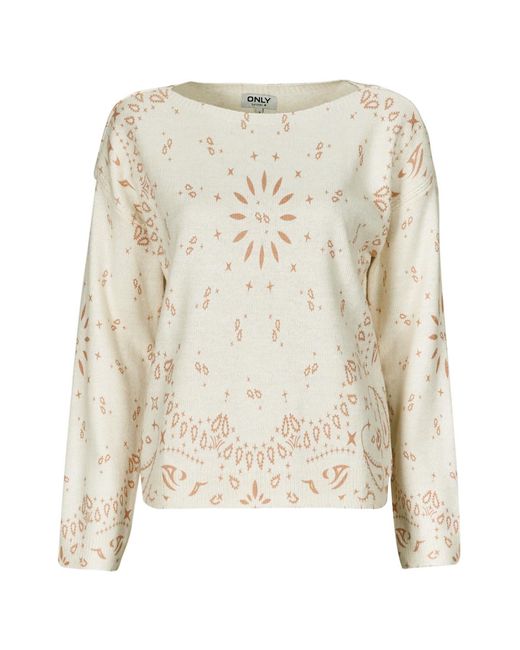ONLY White Sweater Onlsanne