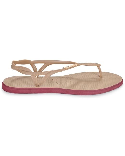 Havaianas Pink Flat Sandals Luna Point