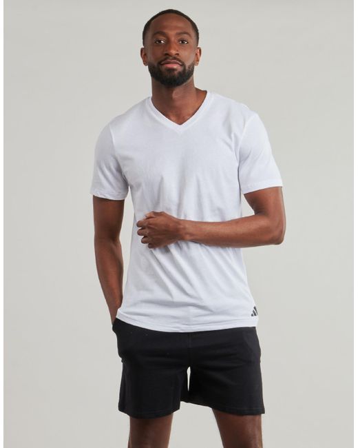 Adidas Blue T Shirt Active Core Cotton Pack De 3 for men