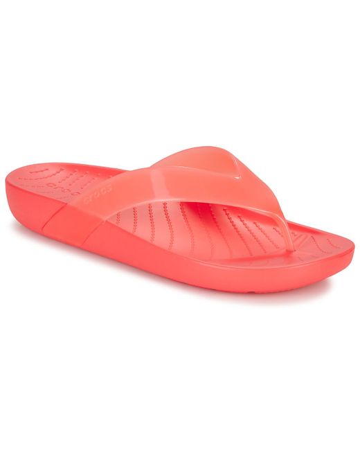 CROCSTM Pink Flip Flops / Sandals (shoes) Splash Glossy Flip