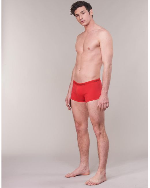 Emporio Armani Red Cc722-pack De 3 Boxer Shorts for men