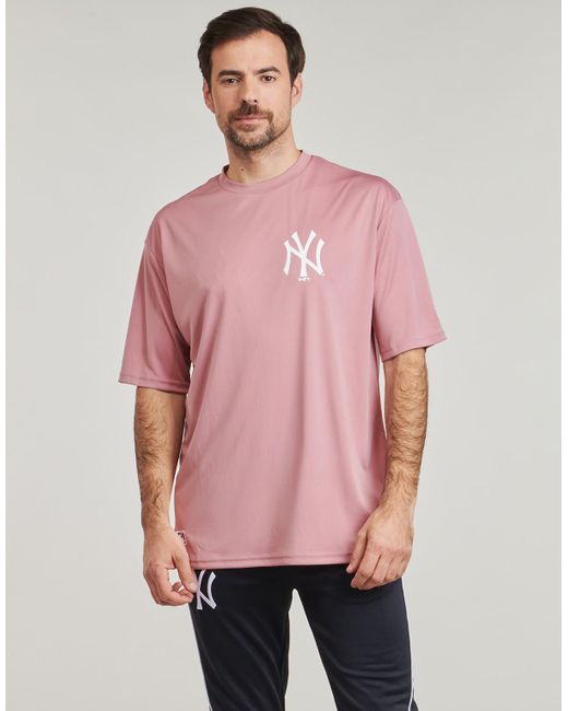 KTZ Pink T Shirt League Essentials Tee New York Yankees for men