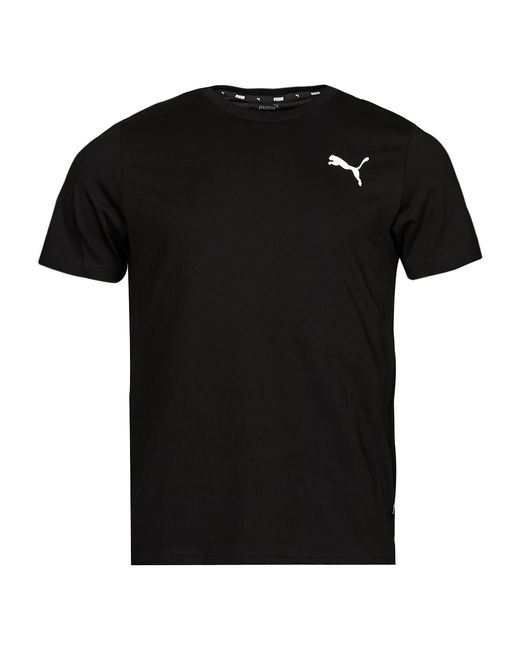 PUMA Black Ess Cat Logo Tee T Shirt for men