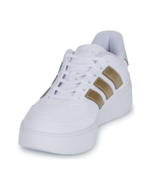 Adidas White Shoes (trainers) Courtblock Bold