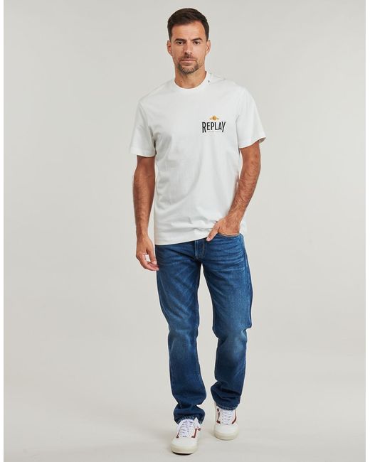 Replay White T Shirt for men