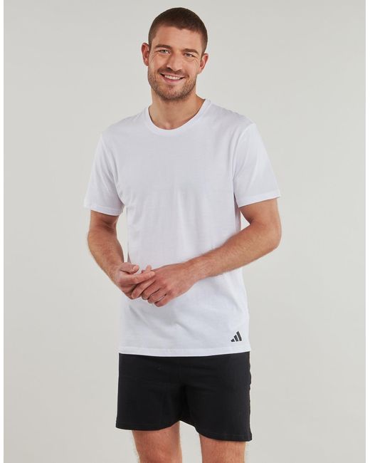 Adidas Blue T Shirt Active Core Cotton Pack De 3 for men