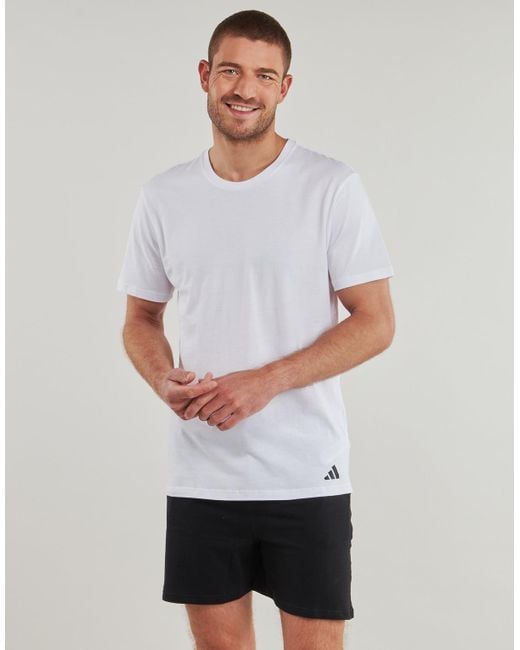 Adidas Blue T Shirt Active Core Cotton Pack De 3 for men